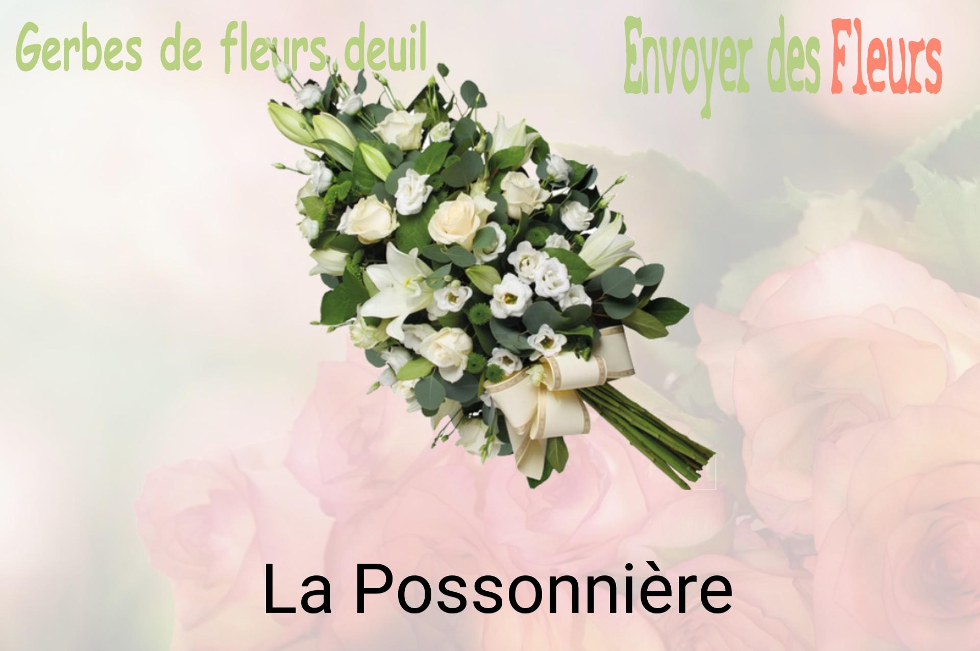 Gerbe de fleurs de deuil livrée à La Possonnière